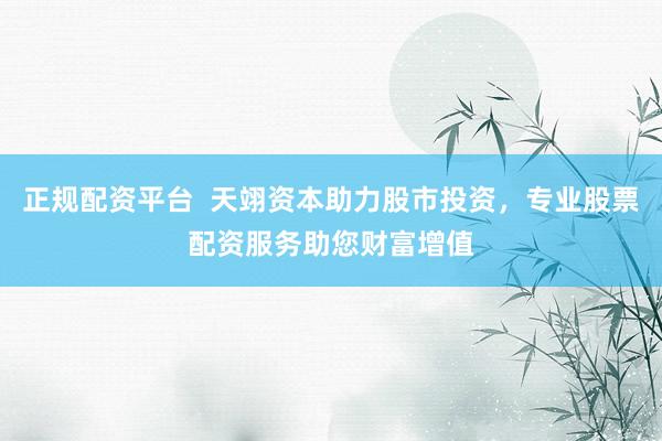 正规配资平台  天翊资本助力股市投资，专业股票配资服务助您财富增值