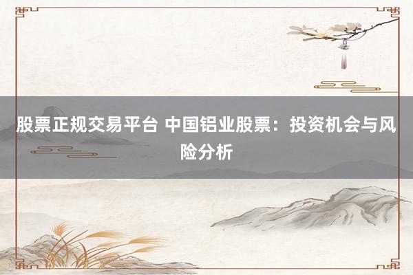 股票正规交易平台 中国铝业股票：投资机会与风险分析