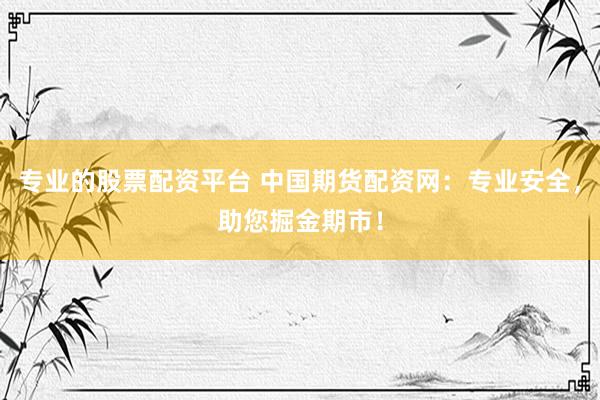 专业的股票配资平台 中国期货配资网：专业安全，助您掘金期市！