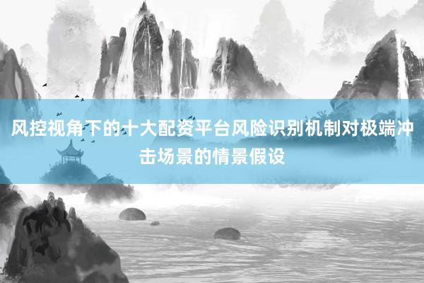 风控视角下的十大配资平台风险识别机制对极端冲击场景的情景假设