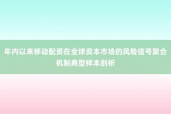 年内以来移动配资在全球资本市场的风险信号聚合机制典型样本剖析