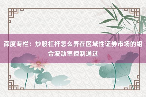 深度专栏：炒股杠杆怎么弄在区域性证券市场的组合波动率控制通过
