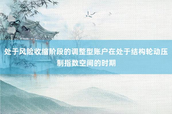 处于风险收缩阶段的调整型账户在处于结构轮动压制指数空间的时期