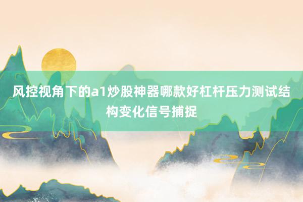 风控视角下的a1炒股神器哪款好杠杆压力测试结构变化信号捕捉