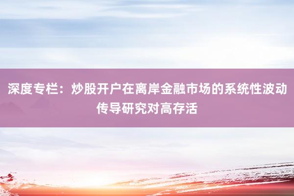 深度专栏：炒股开户在离岸金融市场的系统性波动传导研究对高存活