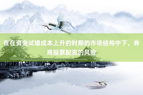 在在资金试错成本上升的时期的市场结构中下，券商股票配资的风险