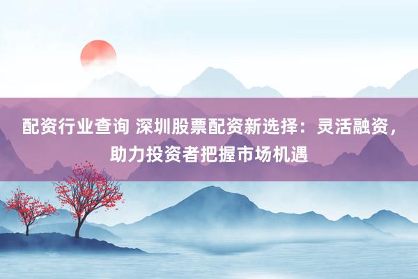 配资行业查询 深圳股票配资新选择：灵活融资，助力投资者把握市场机遇